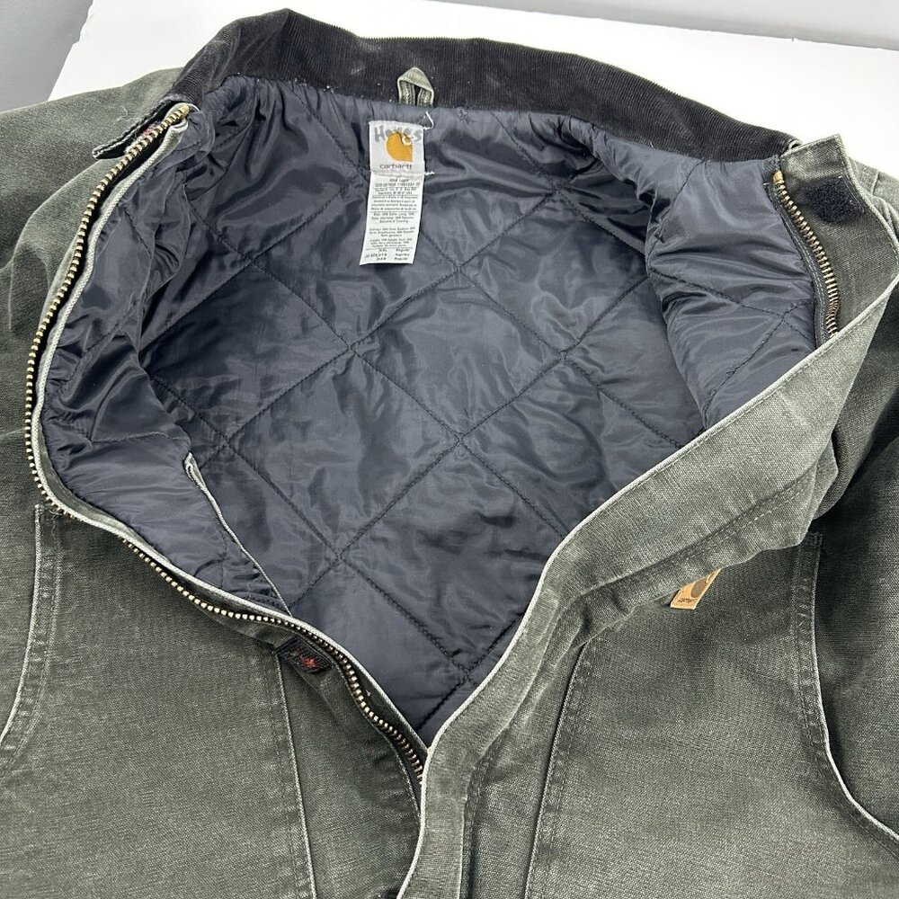 Carhartt Faded J22 MOS Moss Green Arctic Jacket Size 2XL XXL WORKWEAR DUCK - Picture 16 of 16